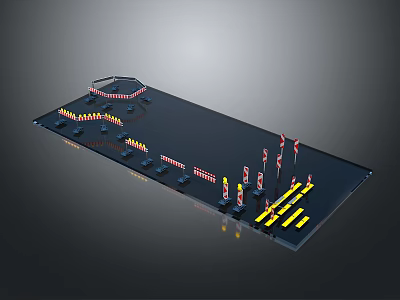 Professional Computer Circuit Board With Multiple Interface Ports And Colorful Indicator Lights 3d model