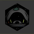 Astronaut Character With Transparent Helmet Containing Red Starfish And Space Scene