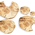 Natural Wood Slices with Unique Grain Irregular Shapes and Various Sizes for Home Decor