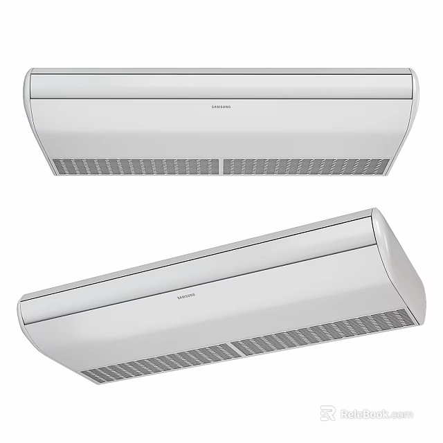 Hitachi White Wall Mounted Air Conditioners With Modern Design Features 3d model 