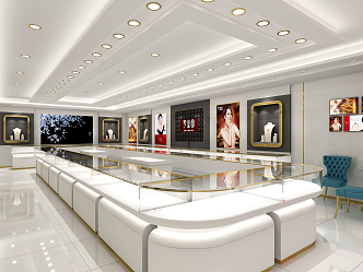 Light Luxury Jewelry Store Jewelry Store Gold Store Custom Store Jewelry Store 3d model