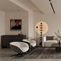 Modern Living Room Interior With Neutral Tones And Minimalist Decor