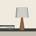 Modern Solid Wood Table Lamp 3d model