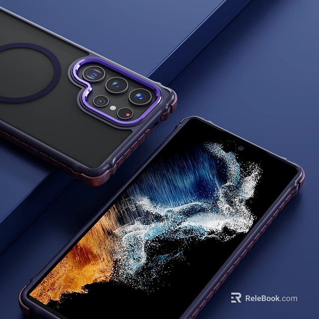 Modern Smartphone With Protective Case Triple Camera Module And Dynamic Screen Display Wallpaper 3d model 