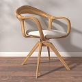 Leisure Chair Wooden Chair Backrest Chair Bar Chair 3d model