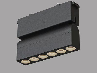 Modern Black Recessed Downlights And Spotlights With Multiple Lamps For Indoor Lighting 3d model