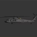 Shiny Silver Helicopter With Extended Main Rotors Tail Rotor And Cockpit Windows