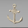 Decorative Anchor With Intricate Carvings And Ornate Design For Water Vessels