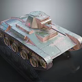 Vintage Classic Tank 3D Model With Detailed Tracks Metallic Surface And Realistic Look