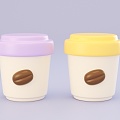 Cartoon Cup Coffee Cup 3d model