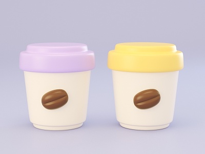 Cartoon Cup Coffee Cup 3d model