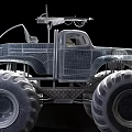 Vintage Style Functional Vehicle With Oversized Tires 3d model