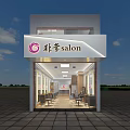 Beauty Hair Salon Interior Modern Bright Design With Styling Chairs Mirrors Reception Desk And Shelves