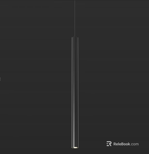 Modern Linear Pendant Light With Sleek Metal Design For Contemporary Interior Space 3d model 