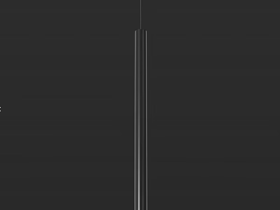 Modern Linear Pendant Light With Sleek Metal Design For Contemporary Interior Space 3d model
