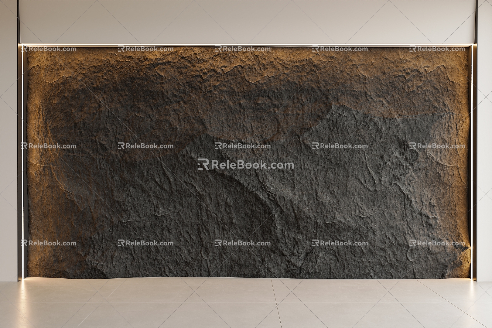 Modern rubble stone background wall rubble stone stone background wall stone wall black rubble white rubble 3d model