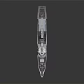 Modern Naval Destroyer Warship With Number 72 White Hull Red Bottom Superstructure And Radar System