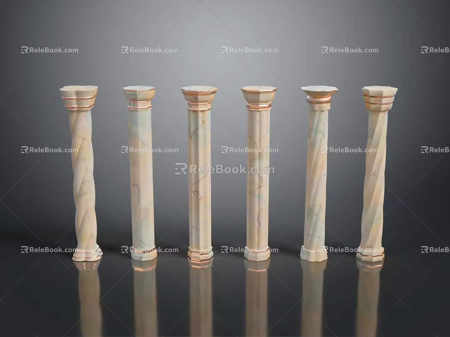 Columns Stone Columns Stone Columns Old Columns Roman Columns Roman Columns Classical Columns Greek Columns 3d model