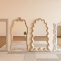 Cream style full-body mirror full-length mirror Internet-famous mirror floor mirror special-shaped mirror 3d model