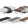 Modern Bed End Stool Minimalist Bed End Stool 3d model