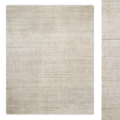 Beige Square Area Rug With Woven Texture For Modern Living Room Decor 3d model
