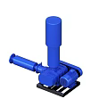 Blue Heavy Duty Industrial Equipment With Cylindrical Top And Base Structure