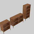 Minimalist Open Wooden Shelving Units With Various Designs Multiple Tiers And Slim Legs