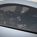 White Audi R8 Two Door Coupe With Black Wheels Red Brake Calipers And Sporty Spoiler