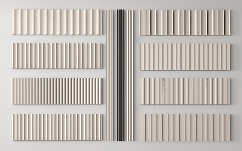 Modern wall panel 3d model