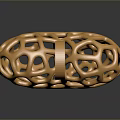 Unique Stylish Golden Heart Shaped Hollow Design Pendant Fashion Accessory