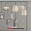 New Chinese Chandelier Combination 3d model