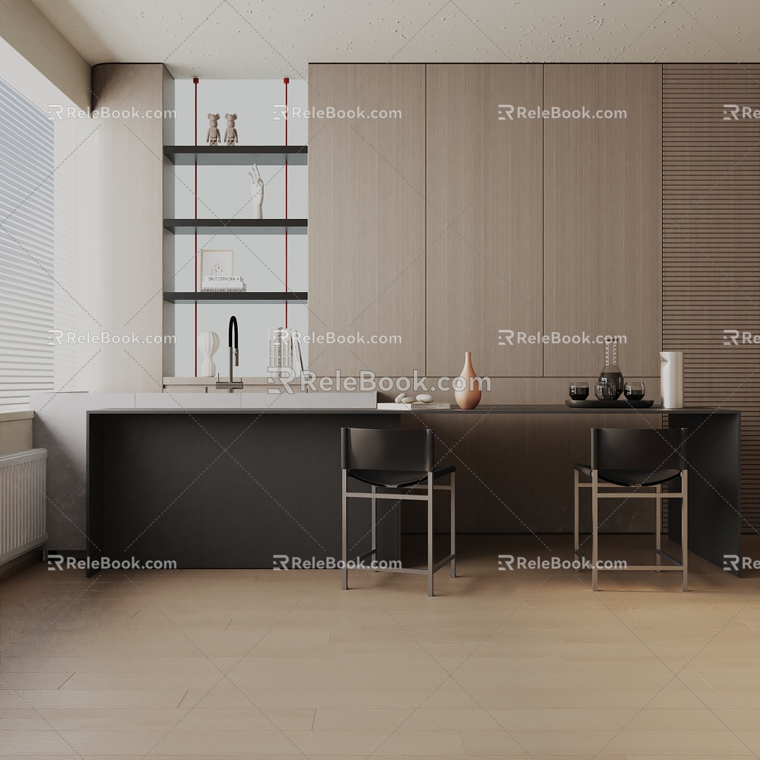 Modern table combination 3d model