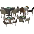 Modern Mahjong Table and Chair Chess and Cards Table and Chair Combination Mahjong Table Mahjong Machine 3d model