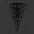 Epic Game Movie Character Large Spaceship 3D Model With Detailed Surface And Command Tower