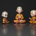 Monk Cartoon Monk Character Little Monk Dazen Monk Yishuge Little Boy 3d model
