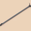 Durable Metal Fireplace Tool With Long Handle And Forked End Design 3d model