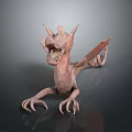 3D Model Of Mythical Dragon With Wings Sharp Claws And Open Mouth