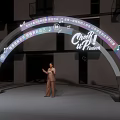 Chef & Friends Event Entrance With Food Music Party Lighting And Music Notes