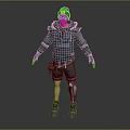 Tactical Explorer Character And Beast Companion With Green Jacket And Blue Cap