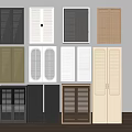 shutter folding door 3d model
