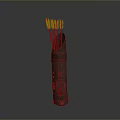 Traditional Ancient Weapon Bamboo Quiver Holding Multiple Arrows With Carved Details