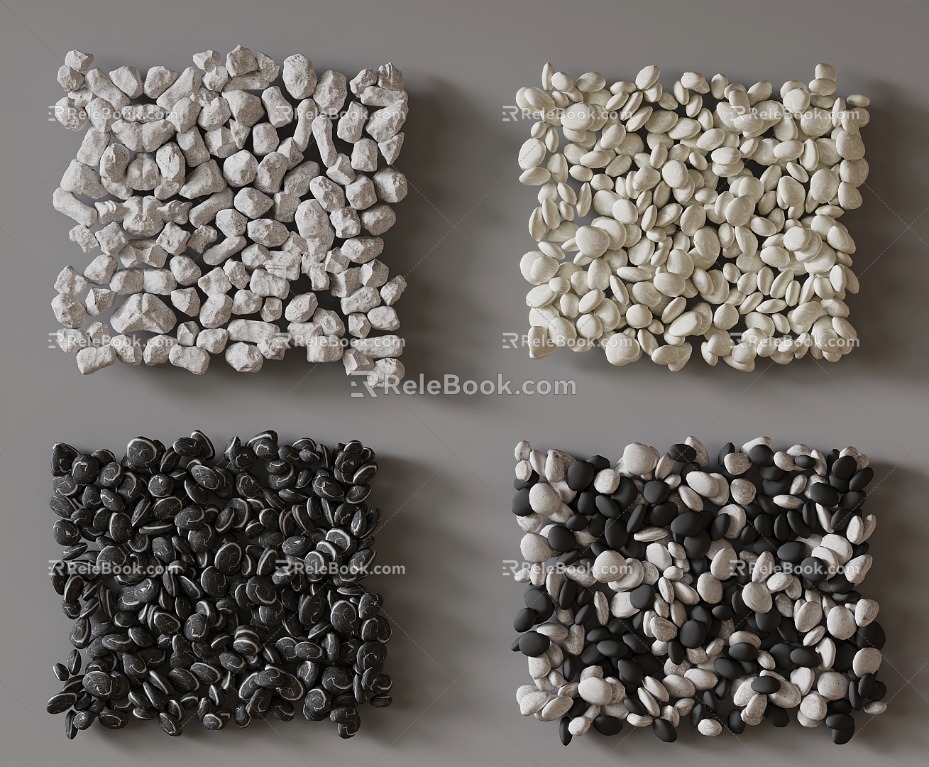 Pebbles Stone Ground 3d model