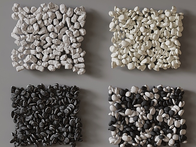 Pebbles Stone Ground 3d model