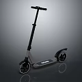 Stylish Modern Electric Scooter With Black Handlebar Gray Deck And Wheels