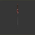 Ornate Fantasy Sword With Red Rose Hilt And Intricate Blade Design