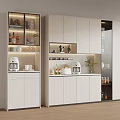 Simple Wine Cabinet Sideboard 3d model