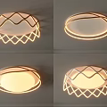 Modern Ceiling Light Design With Stylish Geometric Patterns And Soft LED Glow 3d model