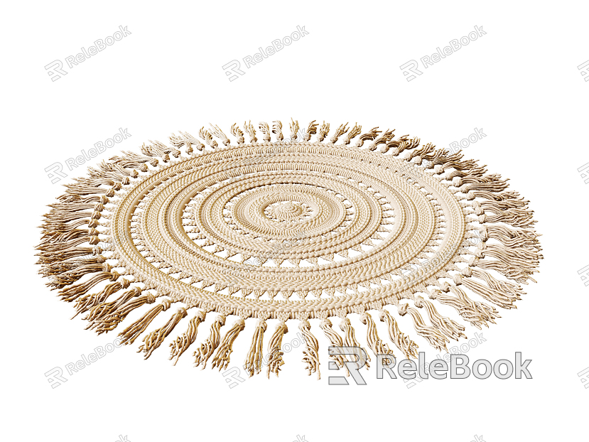 Modern Round Carpet Woven Carpet model