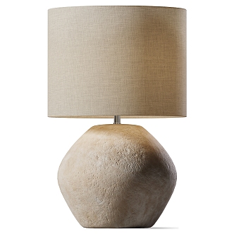 Elements Table Lamp Stone Table Lamp Fabric Table Lamp 3d model