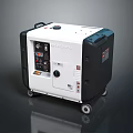 Portable Power Generator With Wheels And Control Panel For Outdoor Or Home Use